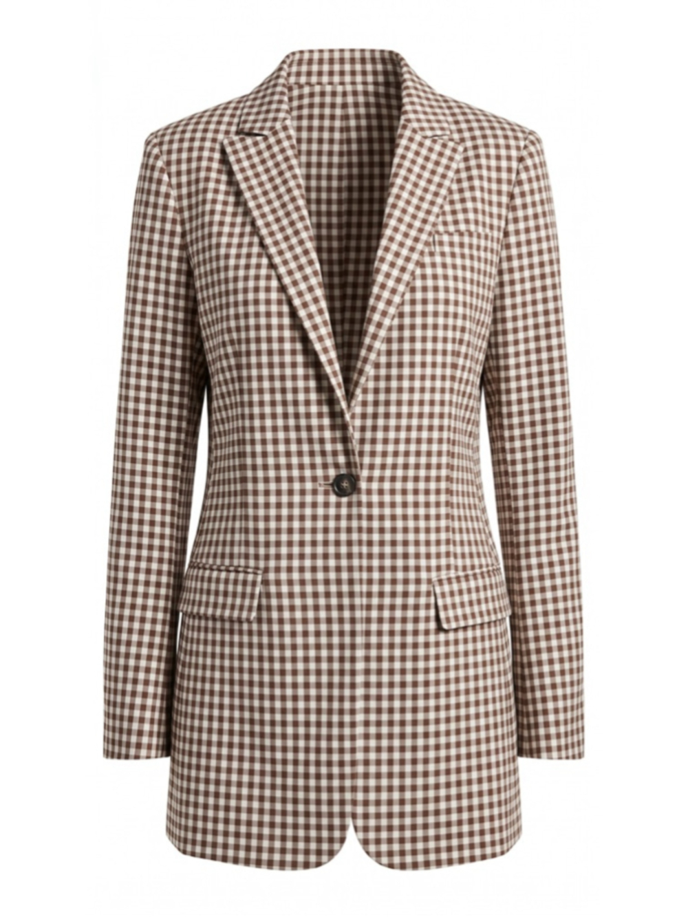 Favorite Daughter The Break-Up Blazer Brown Gingham Extra Large XL